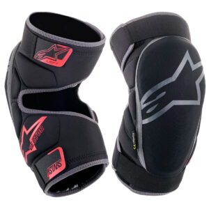 Põlvekaitsmed Alpinestars Vector must antratsiit punane, L/XL