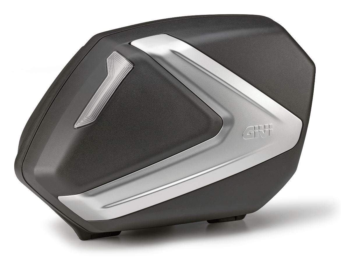 Givi V37 Tech mustade külgkottide paar suitsuste helkuritega