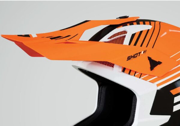 SHOT visiir Lite Fury Black Neon Orange Glossy