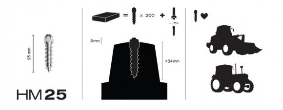 MaxiGrip naastud 25mm 150 tk koos paigaldustööriistaga