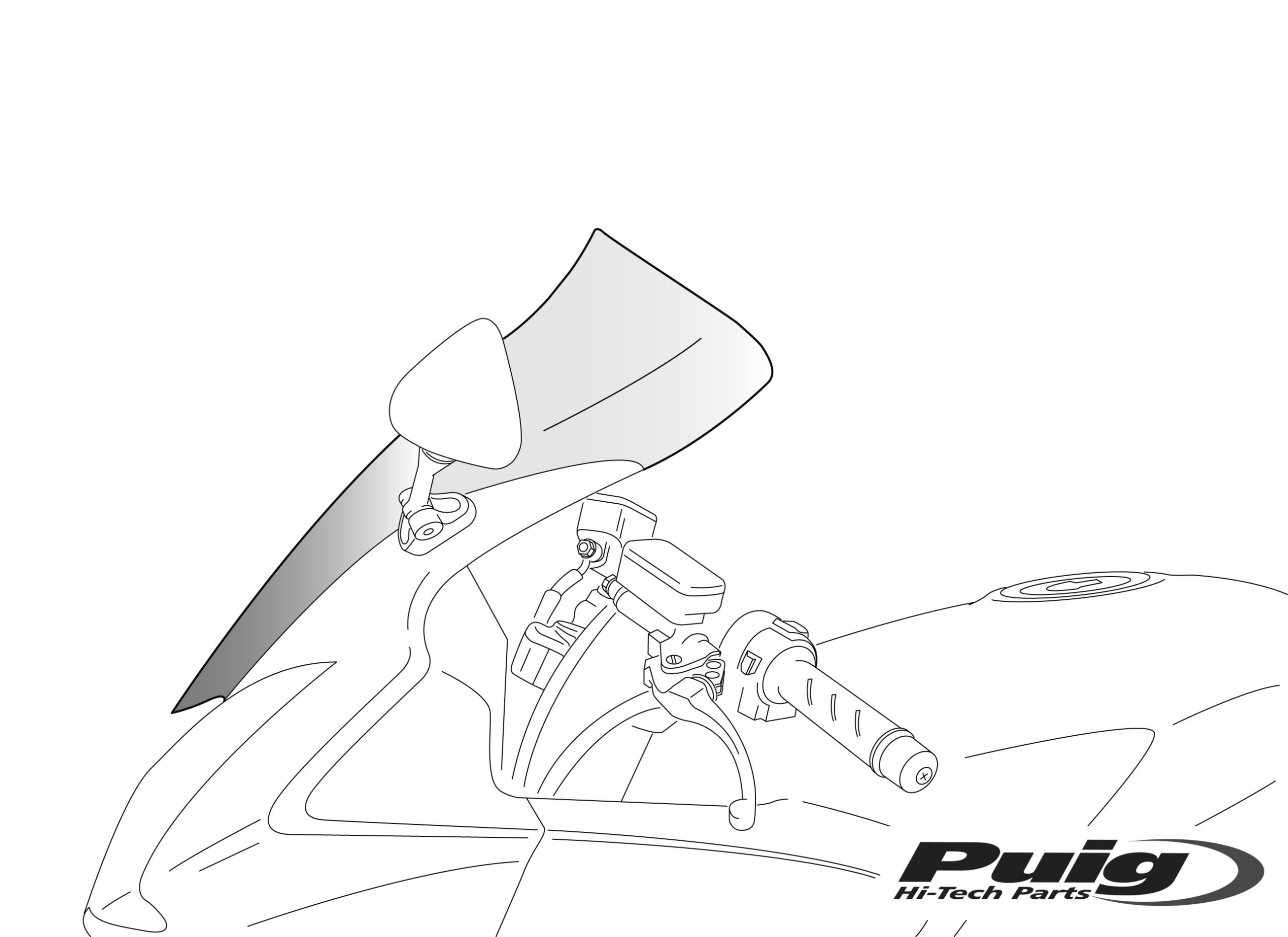 Puig tuuletõkke klaas Touring Yamaha Fjr1300 01-05' / suits