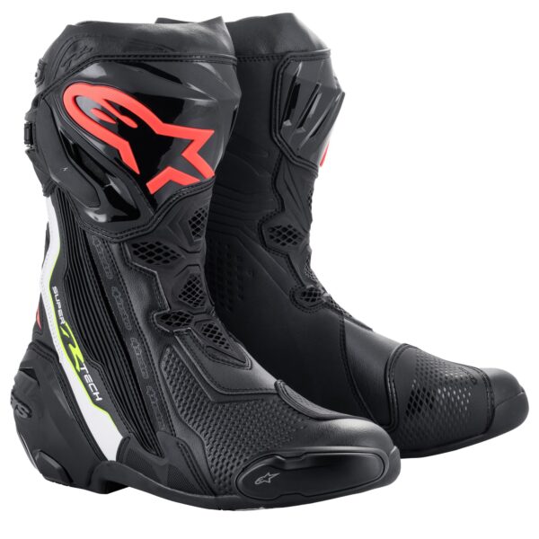 Alpinestars saapad Supertech R v2 must/valge/punane/kollane, 40