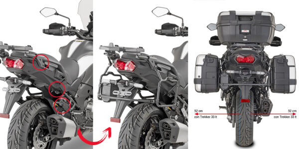 Givi Kiirkinnitusega külgpakiraami hoidik MONOKEY® Versys 1000/1000 SE (19)