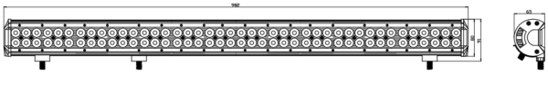 Kinwons LED-valgusti 10-30V 252W Combo