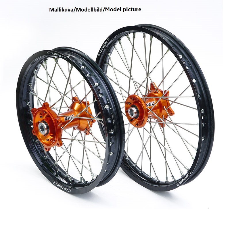 REX WHEELS 18-2,15 KTM EXC&EXC-F 24-.. BLACK velg/orange rumm 22M
