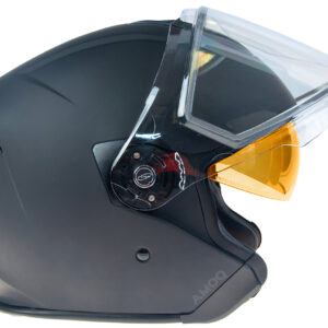 AMOQ Cluster elektrilise visiiriga Jet-kiiver Blackout, 2XL