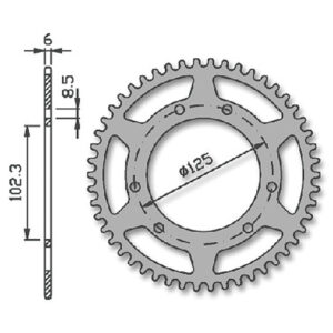 forte-tagumine-hammasratas-53-t-420-o105mm-punane-alu-aprilia-derbi-drac-riej