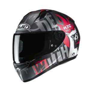 HJC kiiver C10 Fop Black/Red MC1SF, L