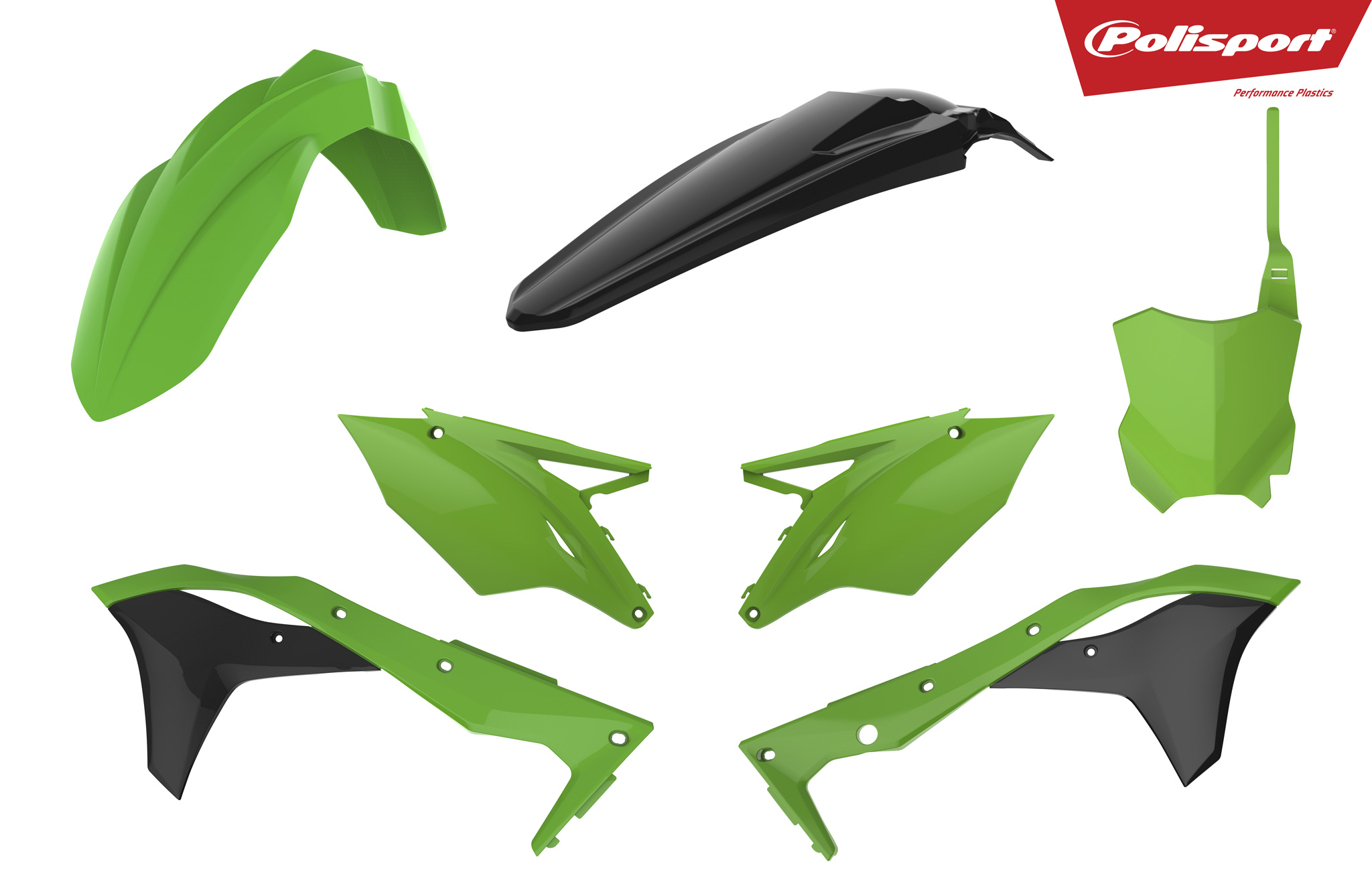 Polisport komplekt Kawasaki KX450F(16-18) roheline/must (1)