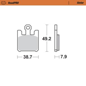 Moto-Master RoadPRO sinter piduriklotsid ees
