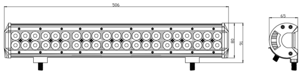 Kinwons LED-valgusti 10-30V 126W Combo