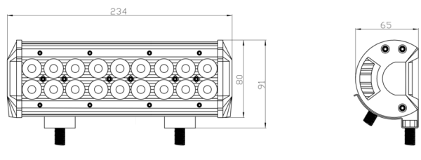 Kinwons LED-valgusti 10-30V 54W Combo
