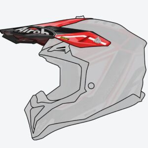 Airoh Aviator 3 Peak visiir League punane läige