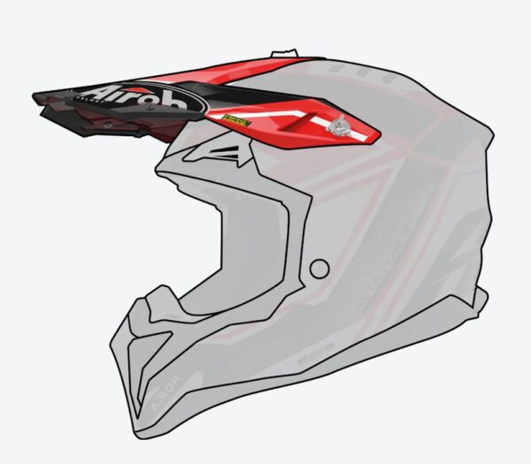 Airoh Aviator 3 Peak visiir League punane läige