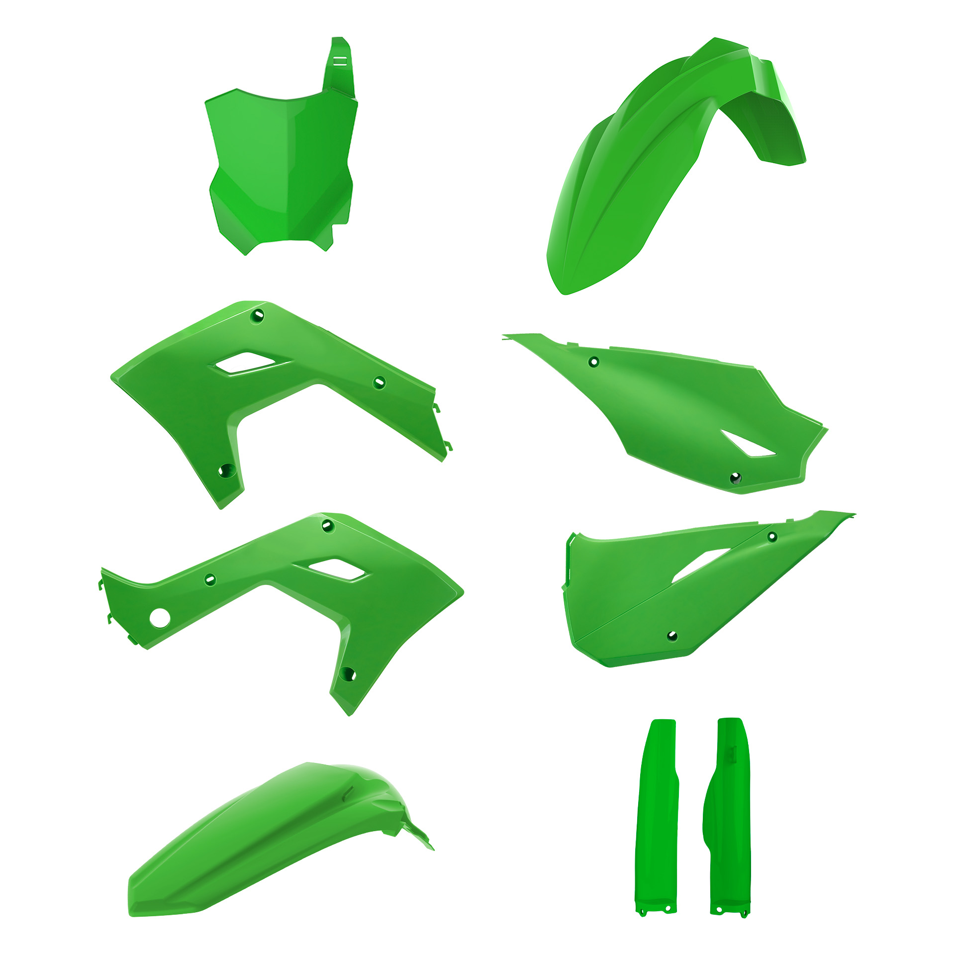 Polisport MX komplekt Kawasaki KX250F 25-.. KX450F 24-.. roheline