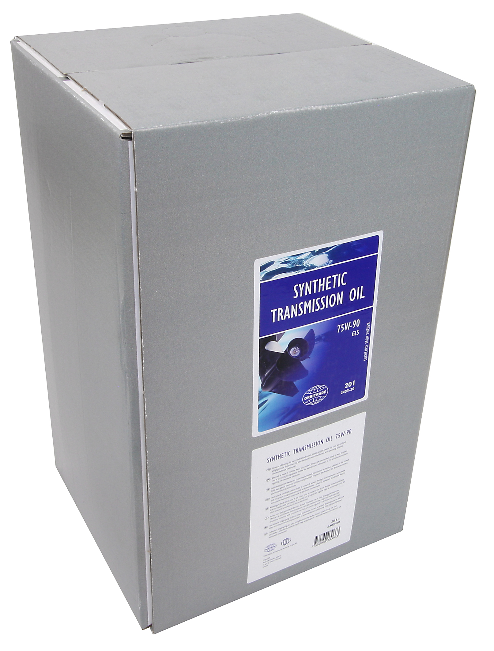 Orbitrade käigukastiõli sünteetiline 75w90.20L Bag-in-Box