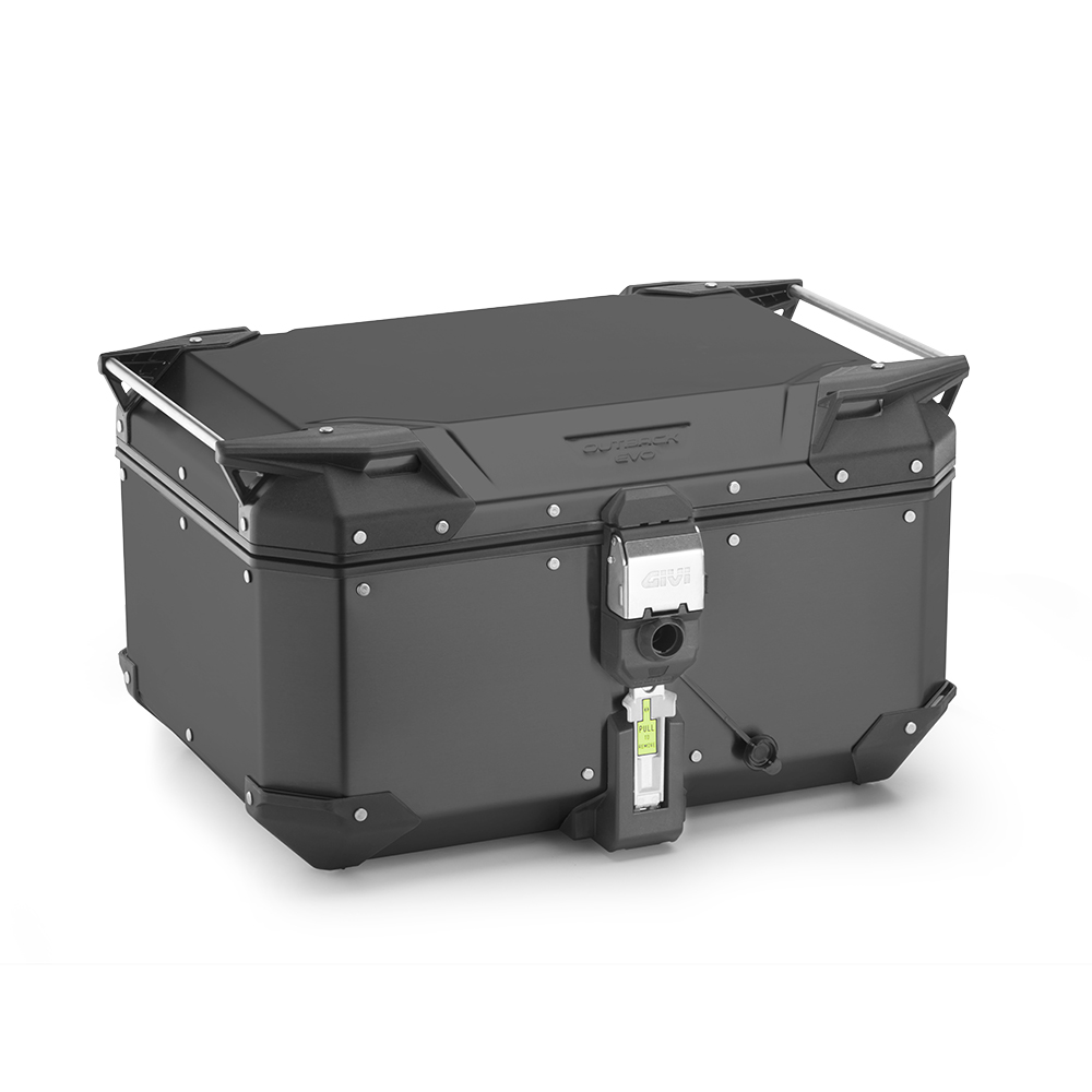 Givi Trekker Outback EVO must alumiiniumist kohver 58 l müüakse ilma lukuta Monokey