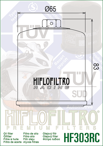 HiFlo õlifilter HF303RC (Racing 17mm) - Image 2