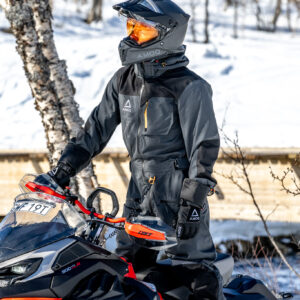 AMOQ Rocket V3 monosuit tumehall/must/kollane, 2XL