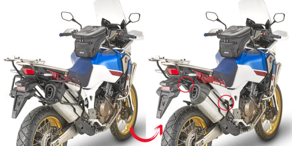 Givi Kiirkinnitusega torukujuline külgpakiraami hoidik MONOKEY® kohvritele CRF1000L 18-