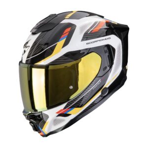SCORPION kiiver EXO-1500 AIR SLEEK White-Blue-Yellow, L