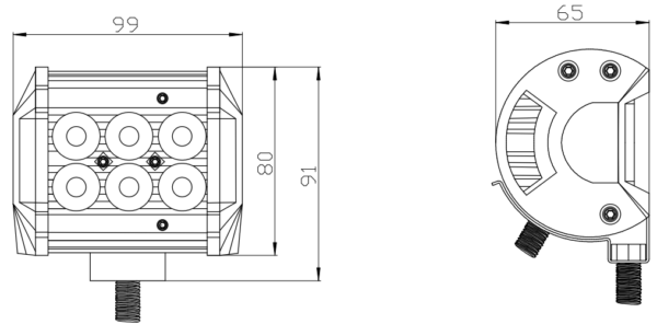 Kinwons LED-valgusti 10-30V 18W Combo