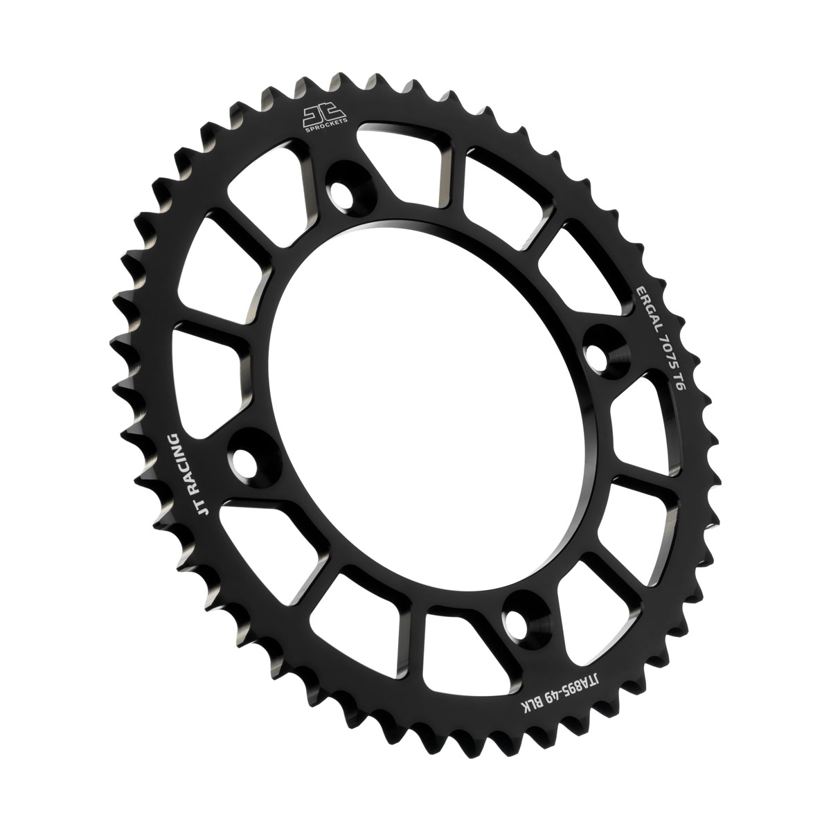 JT tagumine alumiiniumist hammasratas 7075 T6 must JTA895.46BLK