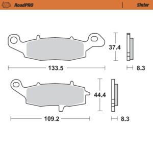 Moto-Master RoadPRO sinter piduriklotsid ees