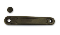 Vända vasak 170mm. alumiinium. must