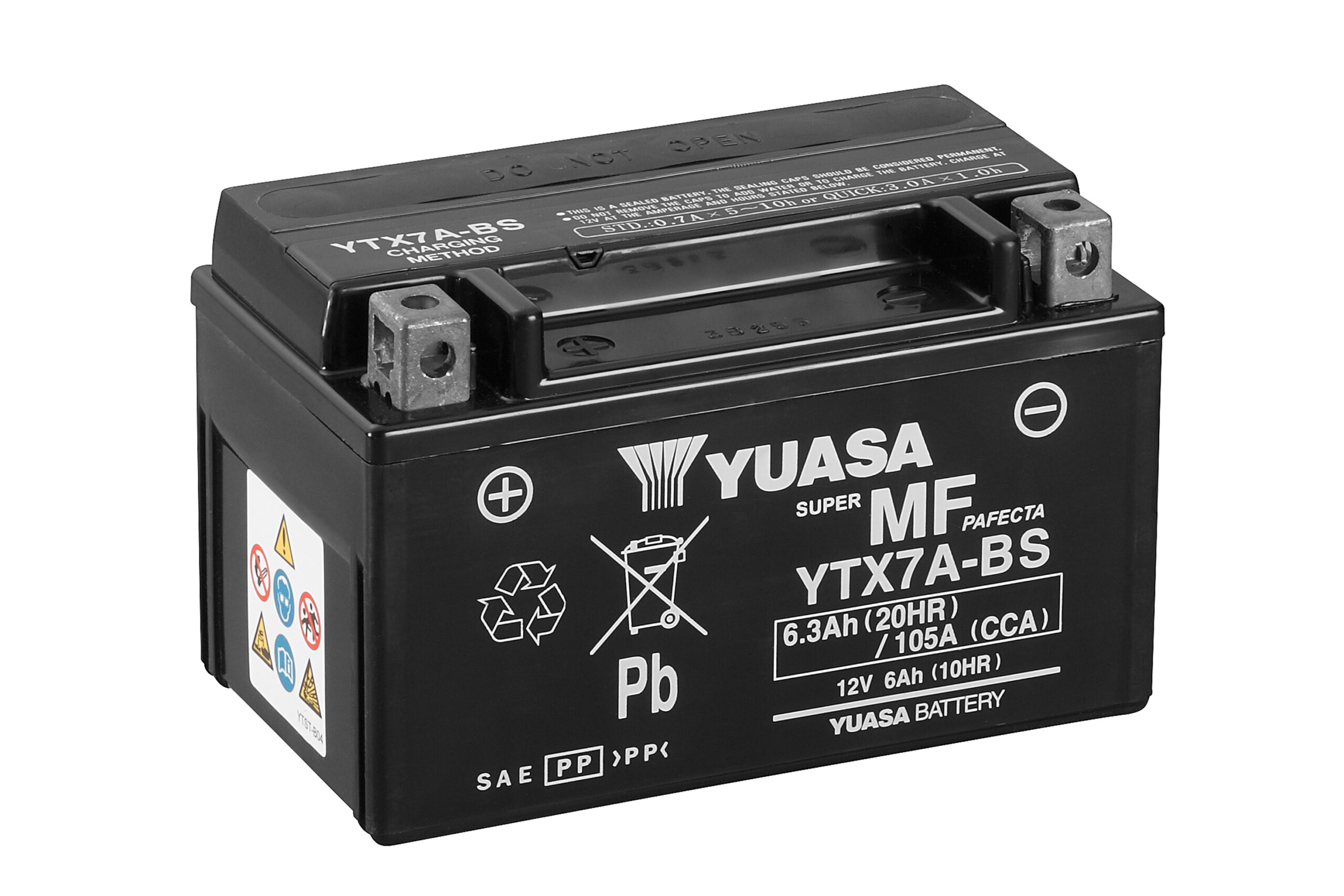 Yuasa aku YTX7A(WC) täidetud happega (6)