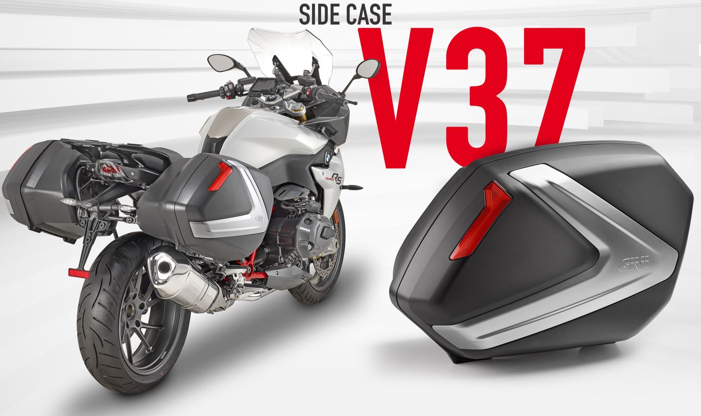 Givi V37 Tech mustade külgkottide paar suitsuste helkuritega - Image 2