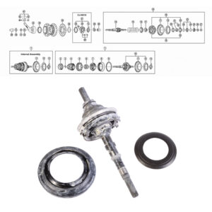 SHIMANO NEXUS 7-V (SG-7C25/26). tõmbaja + teljeüksus