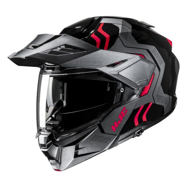 HJC kiiver i80 Velly Gray/Black/Red MC1, S