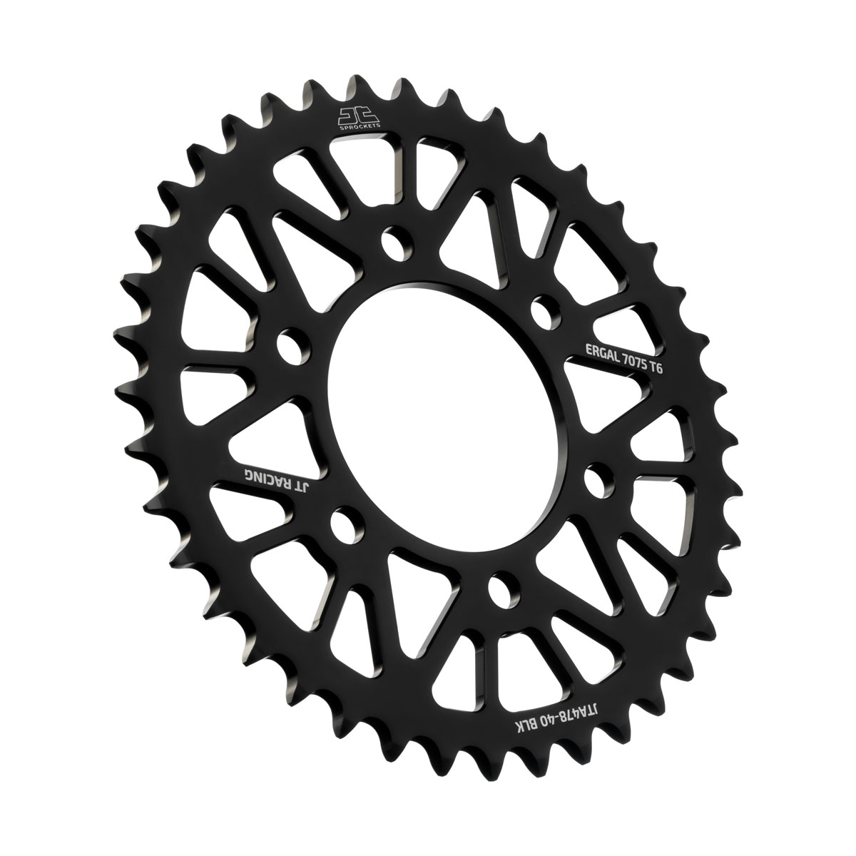 JT tagumine alumiiniumist hammasratas 7075 T6 must JTA478.40BLK