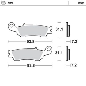 Moto-Master piduriklotsid Yamaha esiosa: YZ125/250 2008> esiosa YZF250 2007> esiosa