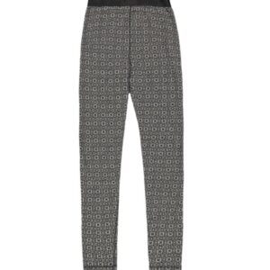 SVALA Merino disainiga püksid Jacquard must/valge, 2XL