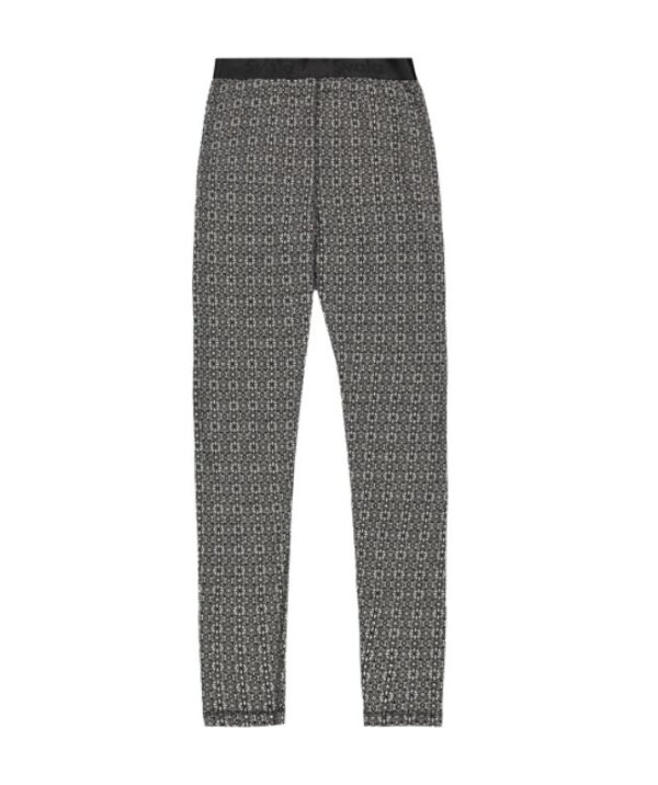 SVALA Merino disainiga püksid Jacquard must/valge, 2XL
