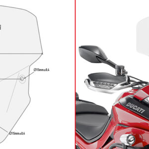 Givi spetsiifiline ekraan läbipaistev 59 x 43 cm (k x l) Multistrada 1200 (15)