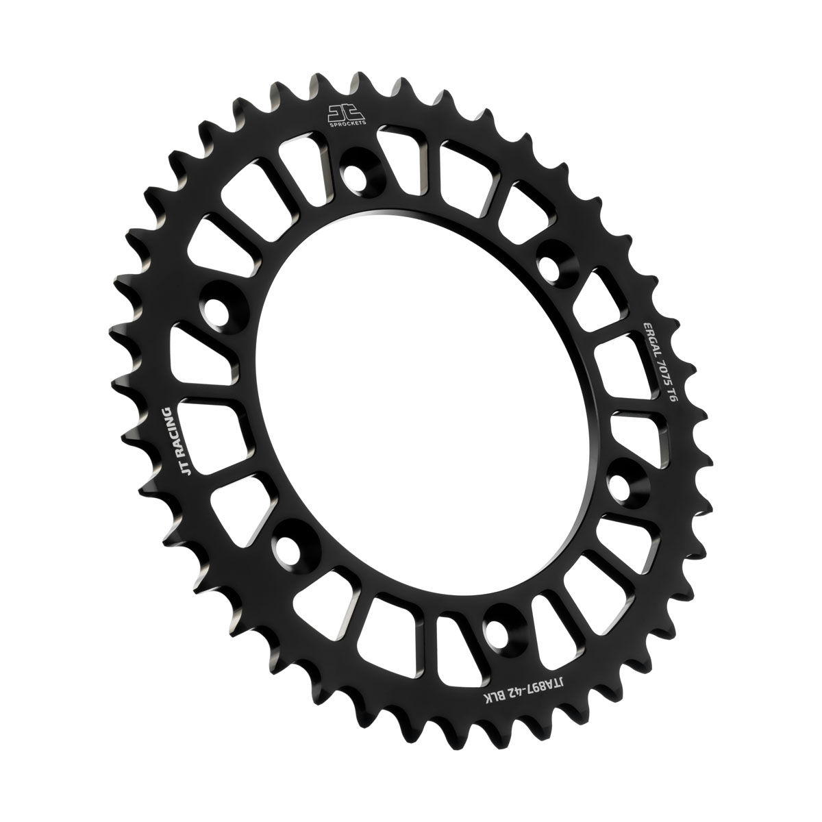 JT tagumine alumiiniumist hammasratas 7075 T6 must JTA897.42BLK