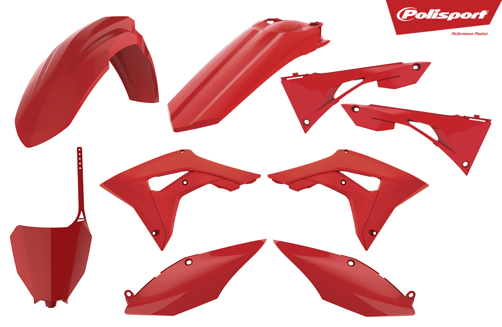Polisporti plastiku komplekt CRF450 17-20 CRF250R 18-21 Punane (1)