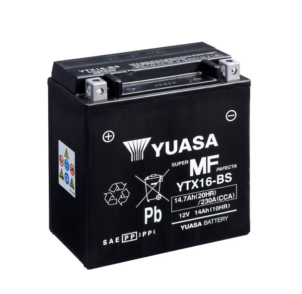 Yuasa aku YTX16-BS (cp) koos acidpack’iga (3)