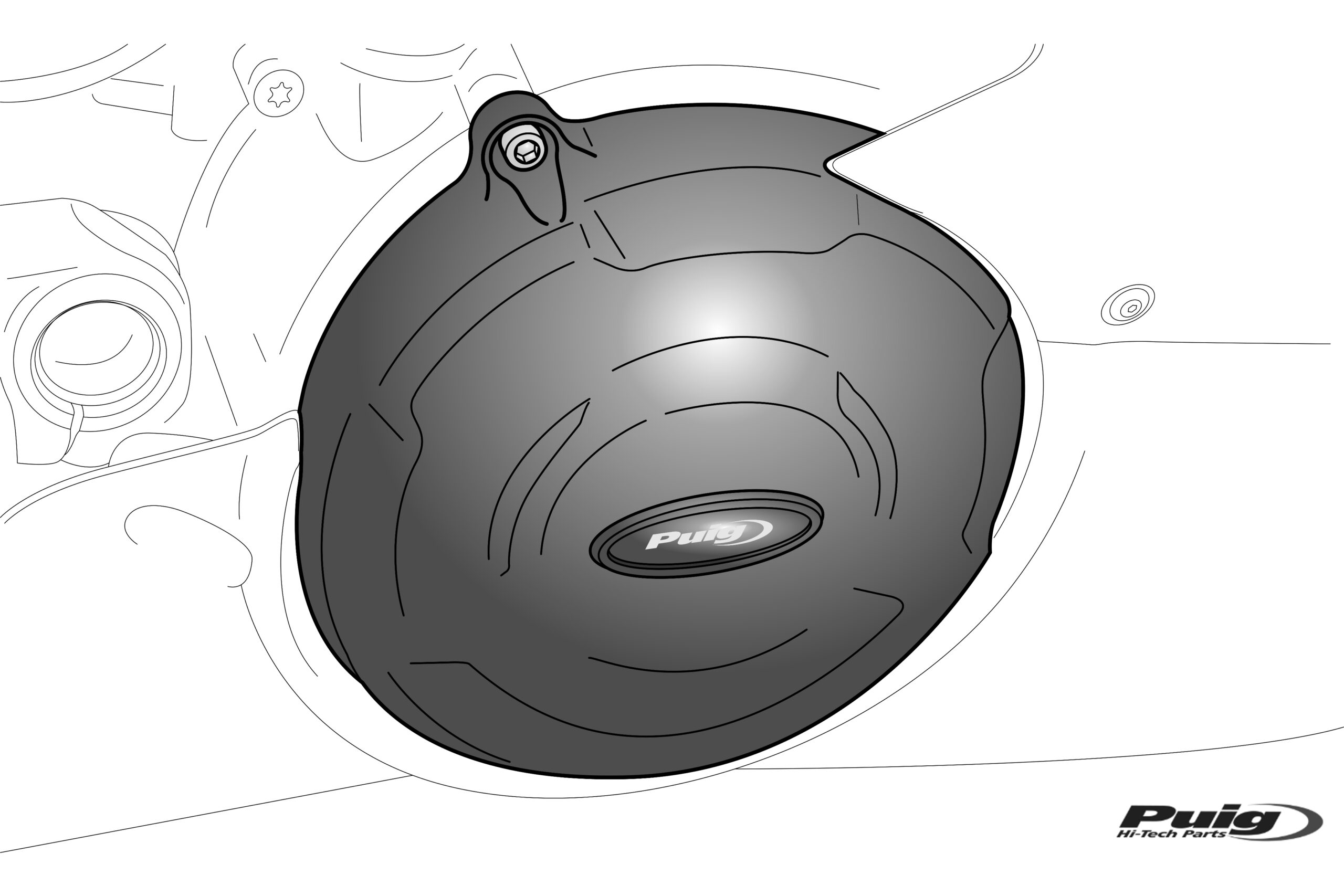 Puig komplekt 3 mootorikatte korgi Kawasaki Z1000 14'-19
