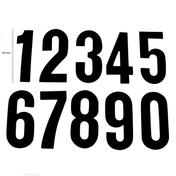 TMV numbrid 150mm must '2' (20 tk)