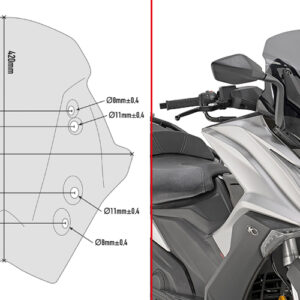 GIVI suitsune tuuleklaas KYMCO AK 550