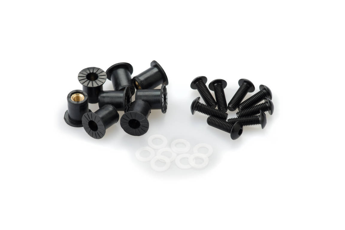 Puig Screw Kit whit silentblocks C/Black