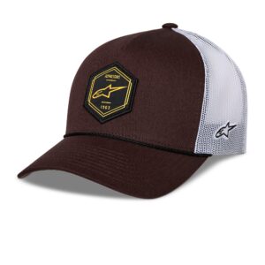 Alpinestars Hexeon Trucker Snapback müts, pruun/valge, One Size