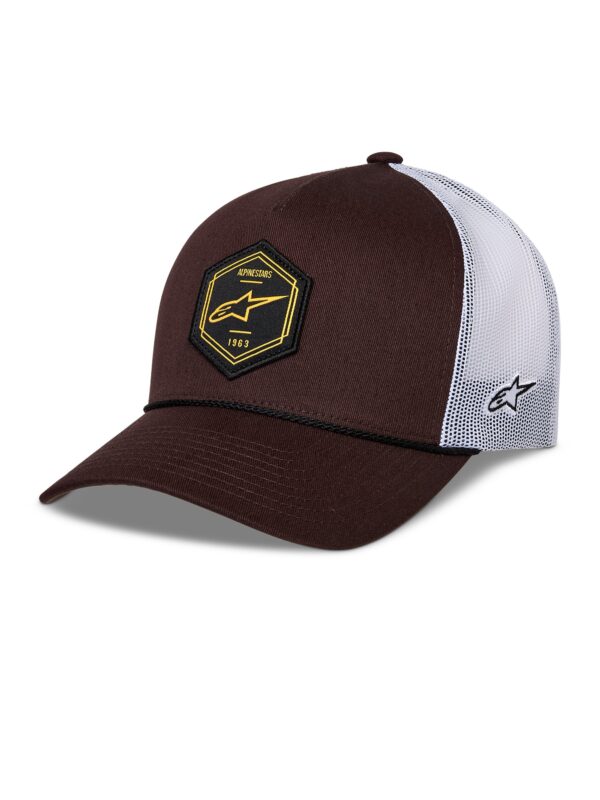 Alpinestars Hexeon Trucker Snapback müts, pruun/valge, One Size