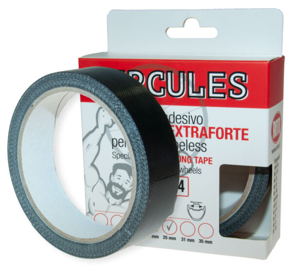 Vanneteippi HERCULES. 9.14m. leveys 25mm. musta