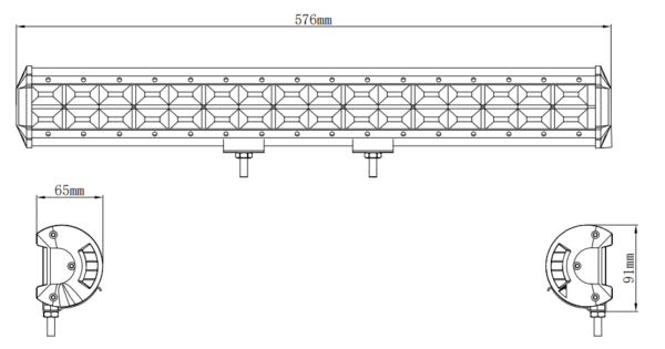 Kinwons LED-valgusti 10-30V 384W Flood