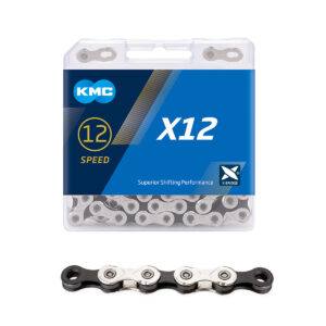 Ketju 12-v KMC X12 hõbe/must 1/2 x 11/128" 126L